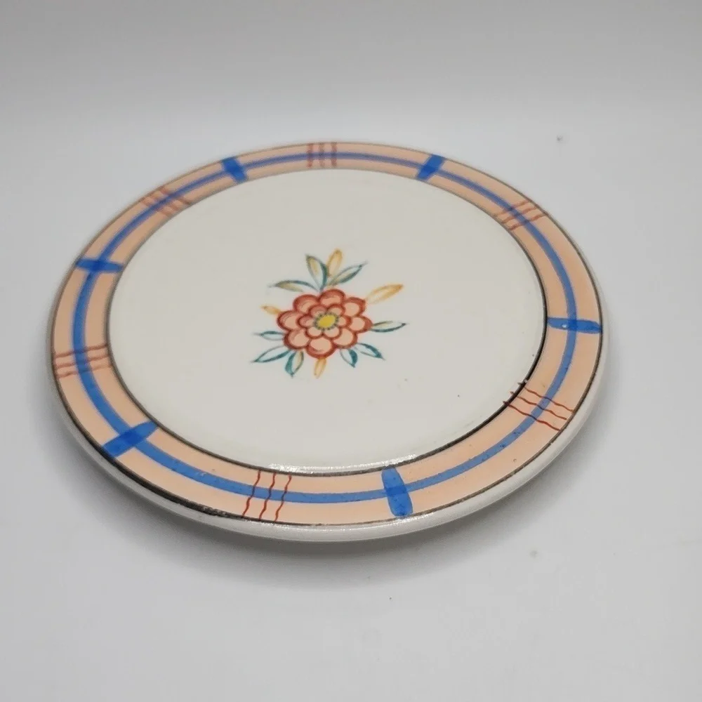 Teapot with Trivet Handpainted Made in Japan  Vintage Collectible